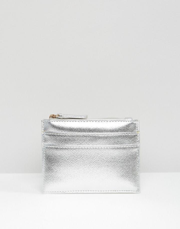 New Look Metallic Cardholder - Silver