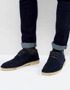 Clarks Originals Desert London Suede Shoes - Navy