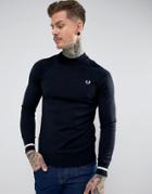 Fred Perry Reissues Turtleneck Sweater In Navy - Navy