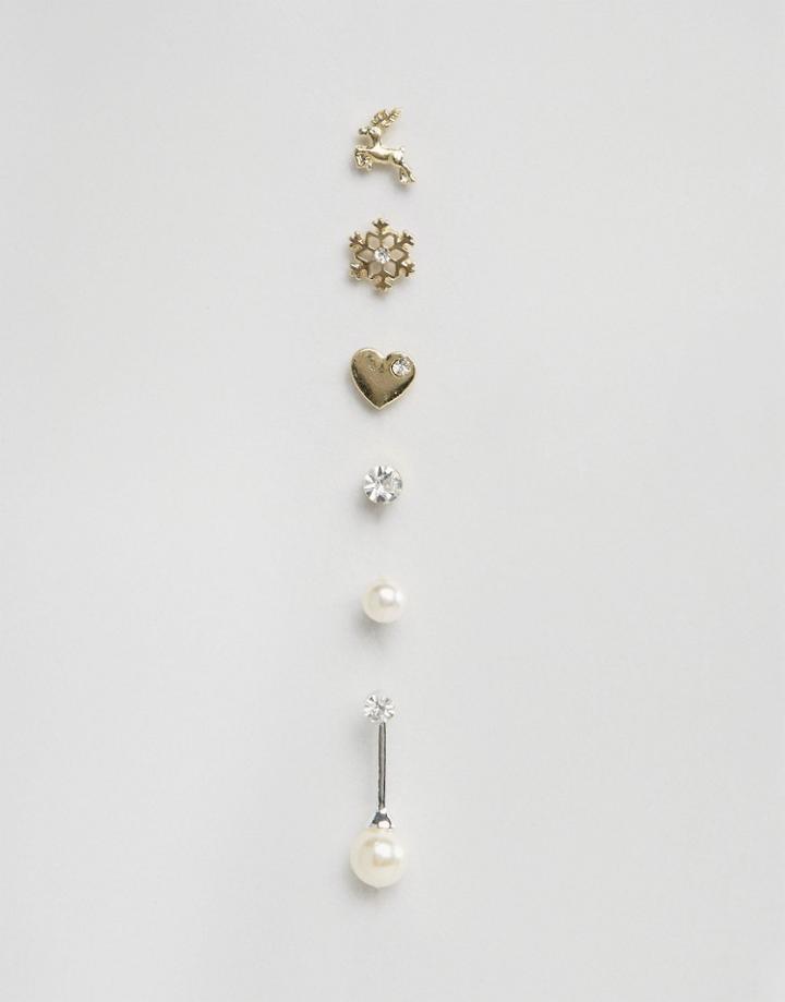 Johnny Loves Rosie Earrings Holidays Gift Box - Gold