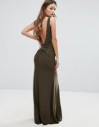 Tfnc Backless Maxi Dress - Green