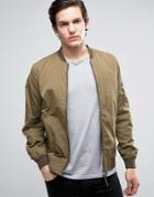 Jack & Jones Vintage Bomber Jacket With Ma-1 Pocket - Green