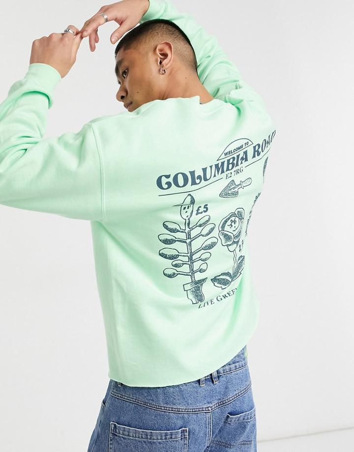 Vintage Supply Columbia Road Sweatshirt In Mint-green