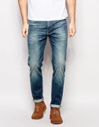 Lee Jeans Arvin Stretch Slim Tapered Fit Blue Rythym Mid Wash - Blue Rythym