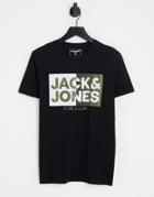 Jack & Jones Logo T-shirt In Black