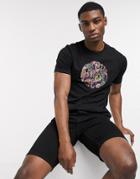 Pretty Green Paisley Print Logo T-shirt In Black
