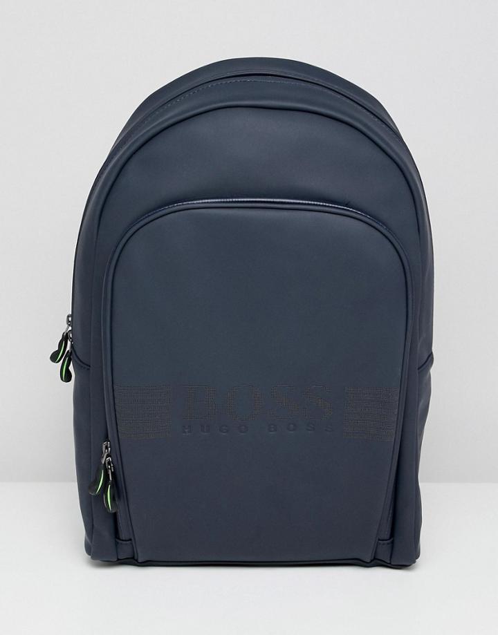 Boss Pixel R Rubberised Backpack In Navy - Navy