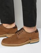 Ted Baker Prycce Suede Brogue Shoes - Tan