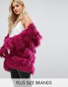 Alice & You Coat In Snuggle Faux Fur - Pink