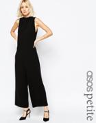 Asos Petite Premium Jumpsuit With High Neck - Black