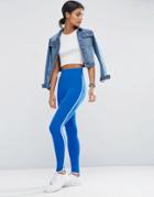 Asos Leggings With Contrast Binding - Electric Blue