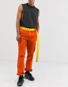Jaded London Cargo Pants With Pockets In Orange