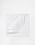 Asos Silk Pocket Square In White - White