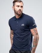 Lambretta Pique Polo Shirt With Retro Scooter Logo - Navy
