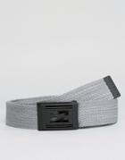 Billabong Cotton Webbing Belt In Light Gray - Gray