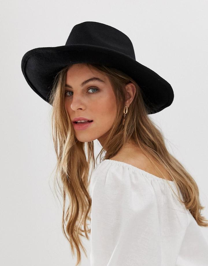 Asos Design Felt Cowboy Hat - Black