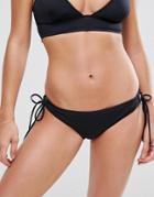 Lost Ink Lace Up Side Bikini Bottom - Black