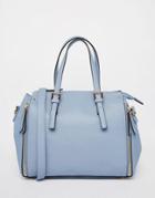 New Look Zip Detail Bowler Bag - Blue