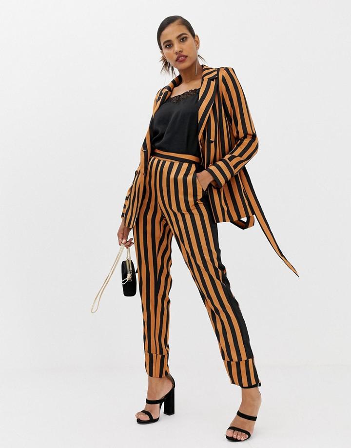 Y.a.s Soft Stripe Wide Leg Pants Two-piece - Multi