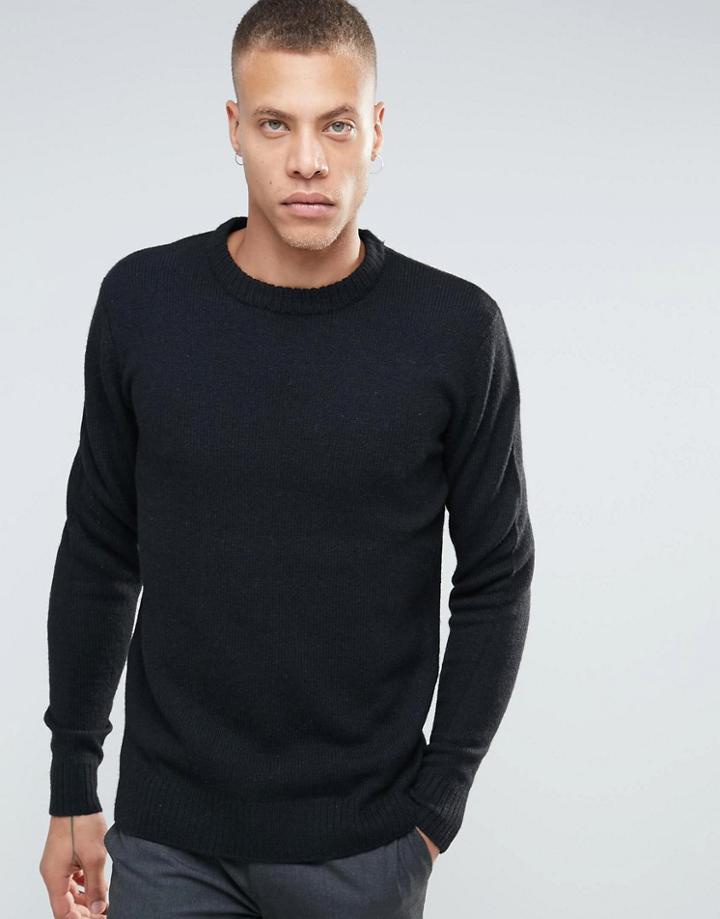 Weekday Free Melange Knit Sweater - Blue