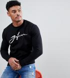 Good For Nothing Muscle Sweatshirt In Black With Script Logo Exclusive To Asos