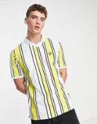 Lyle & Scott Striped Polo In Yellow