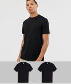 Asos Design Tall 2 Pack Organic T-shirt With Crew Neck Save