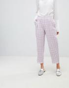 Sister Jane Pants In Tweed Houndstooth Co-ord - Purple