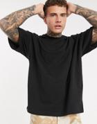 Asos Design Organic Oversized T-shirt With Crew Neck In Black