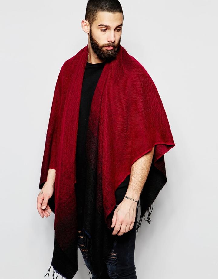 Gregory's Cape With Dip Dye Effect - Black