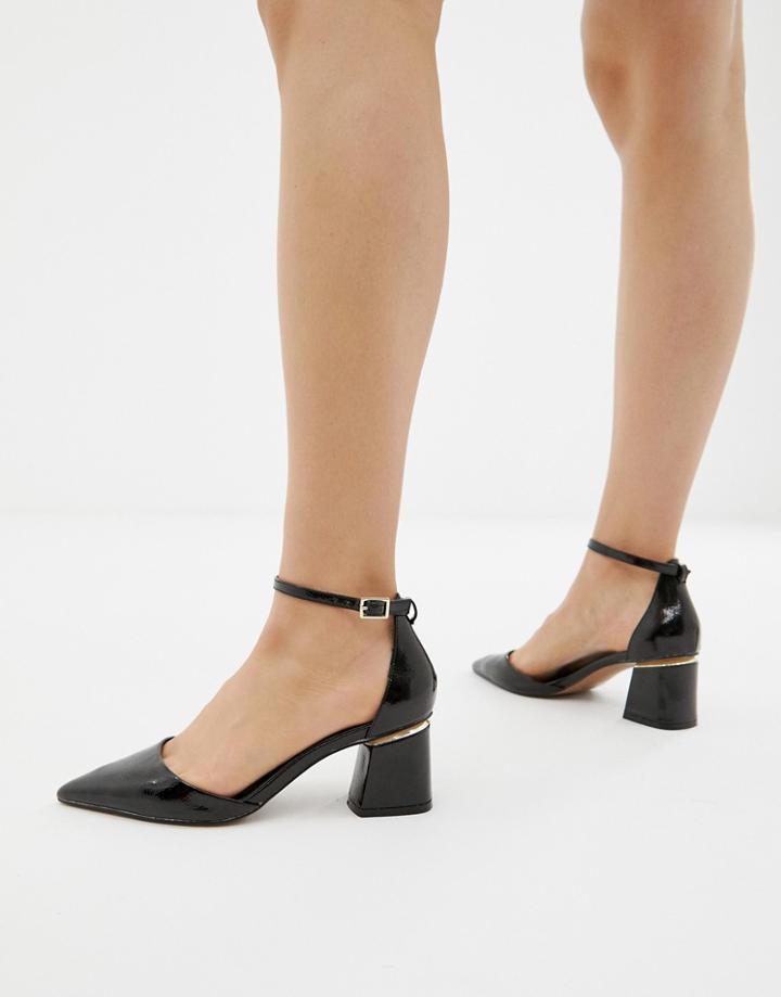 Asos Design Stardust Pointed Mid Heels