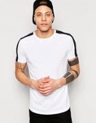 Asos T-shirt With Contrast Shoulder Panels