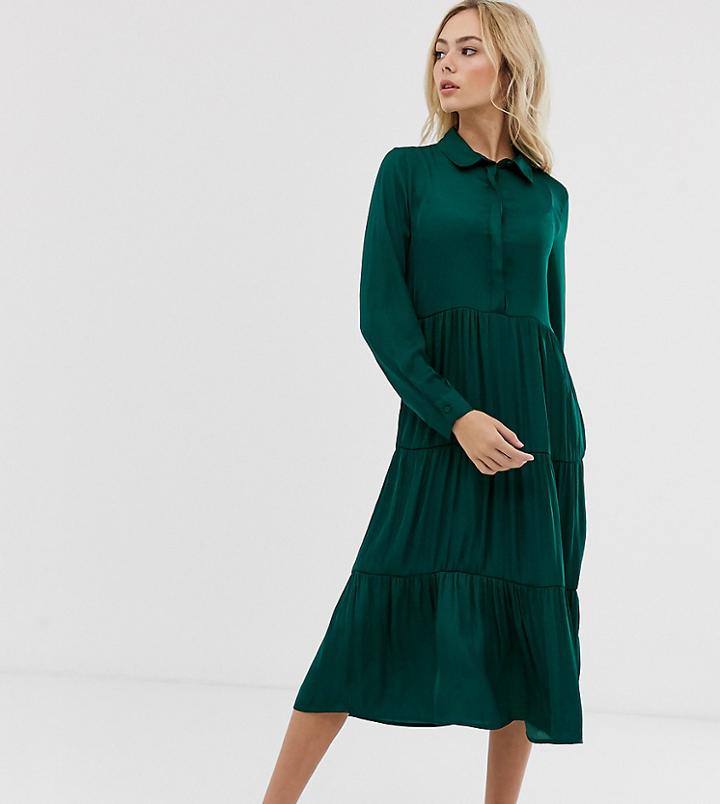 Jdy Tiered Maxi Shirt Dress