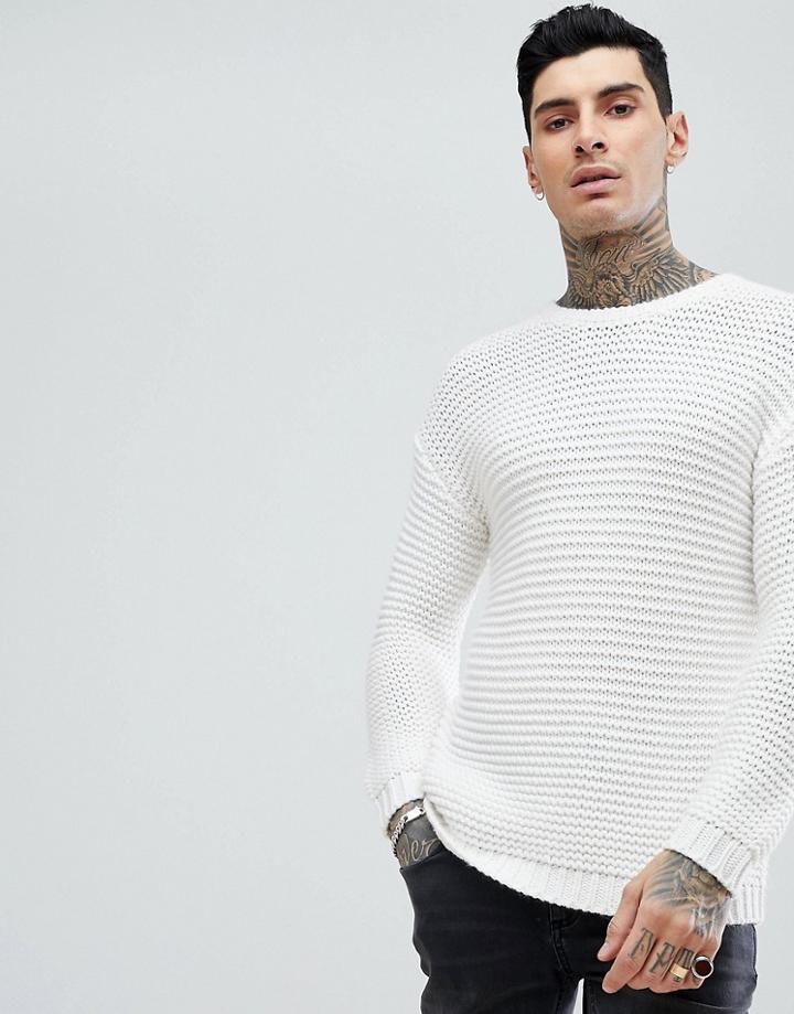 Asos Ribbed Heavyweight Sweater - Multi
