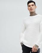 Asos Ribbed Heavyweight Sweater - Multi