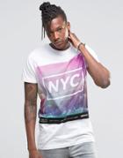 Pull & Bear T-shirt With Nyc Print In White - White