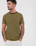 Farah Reeth Stripe T-shirt In Navy