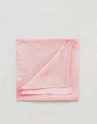Asos Silk Pocket Square In Pink - Pink