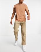 Jack & Jones Intelligence Wide Fit Workwear Chino In Beige-neutral