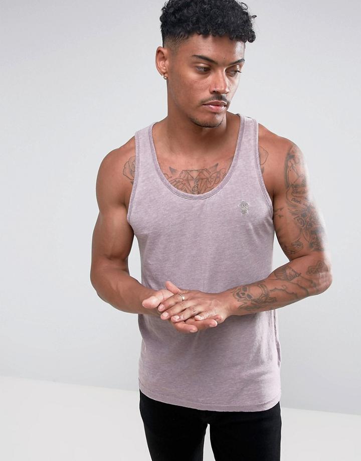 Soul Star Burn Out Tank - Gray