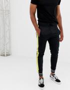 Another Influence Slim Fit Side Panel Joggers - Black