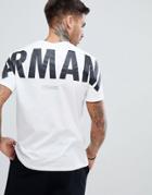 Armani Exchange Back Logo T-shirt In Black - Black