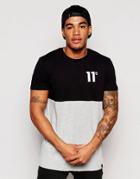 11 Degrees T-shirt With Logo - Black