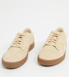 Puma Ralph Sampson Suede Gum Sole Sneakers In Tan Exclusive To Asos-brown