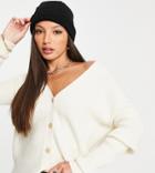 Only Tall Ribbed Cardigan In Cream-white