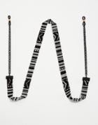 Asos Sunglasses Chain In Black Woven Pattern - Black