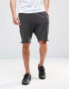 Siksilk Jersey Shorts With Raw Edge - Gray