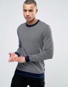 Ted Baker Ribbed Jersey Sweat - Navy