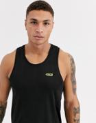 Asos 4505 Icon Training Tank With Racer Back And Quick Dry In Black