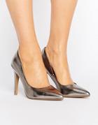 Head Over Heels By Dune Addelyn Metallic Point Pumps - Silver